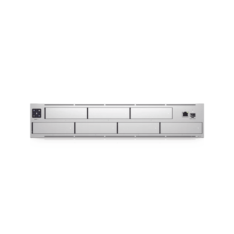 NVR PRO UniFi Protect, con bahía para 7 discos duros, almacena hasta 20 cámaras 4k o 60 cámaras 1080p, pantalla táctil - SILYMX