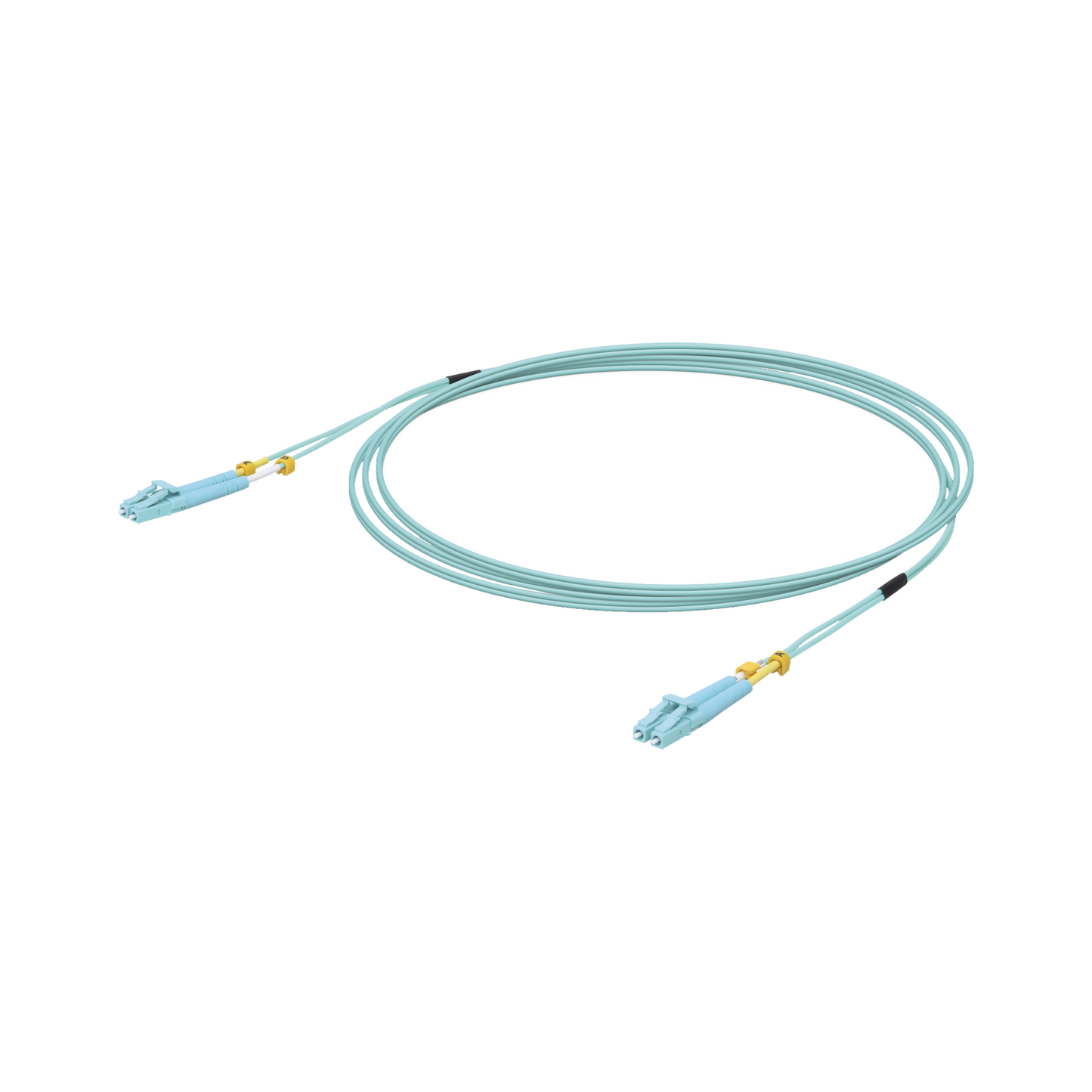 Jumper de Fibra Óptica Multimodo LC-LC duplex 10 G, 50/125 OM3, Color Aqua, 3 Metros - SILYMX