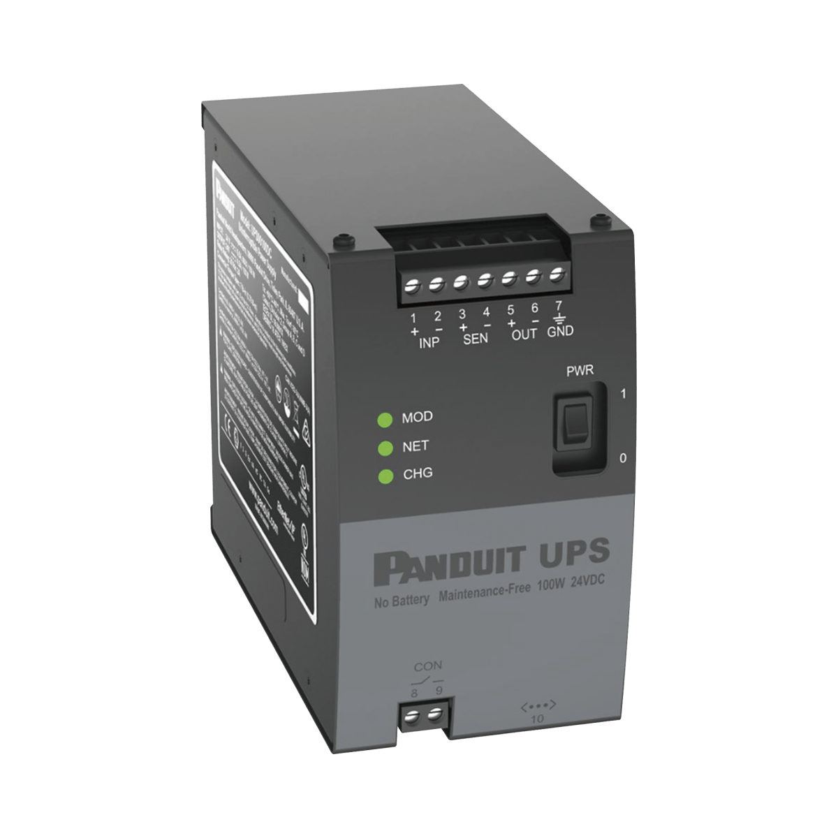 UPS Industrial de 100 Watts de 24 Vcc Instalación en Riel DIN Estándar de 35mm Temperatura de operación de -40 a 60 ºC - SILYMX