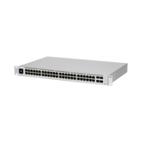UniFi Switch USW-48-POE, Capa 2 de 48 puertos (32 puertos PoE 802.3af/at + 16 puertos Gigabit) + 4 puertos 1G SFP, 195W, pantalla informativa - SILYMX