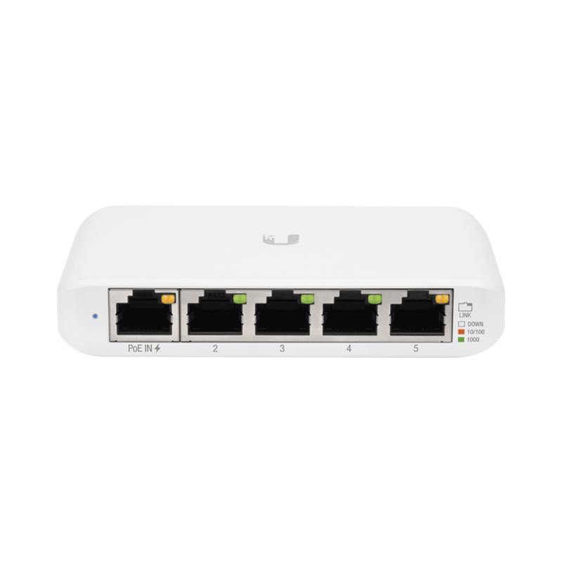 Switch UniFi Administrable Compacto de 5 Puertos 10/100/1000 Mbps, soporta entrada de PoE 802.3af/at - SILYMX