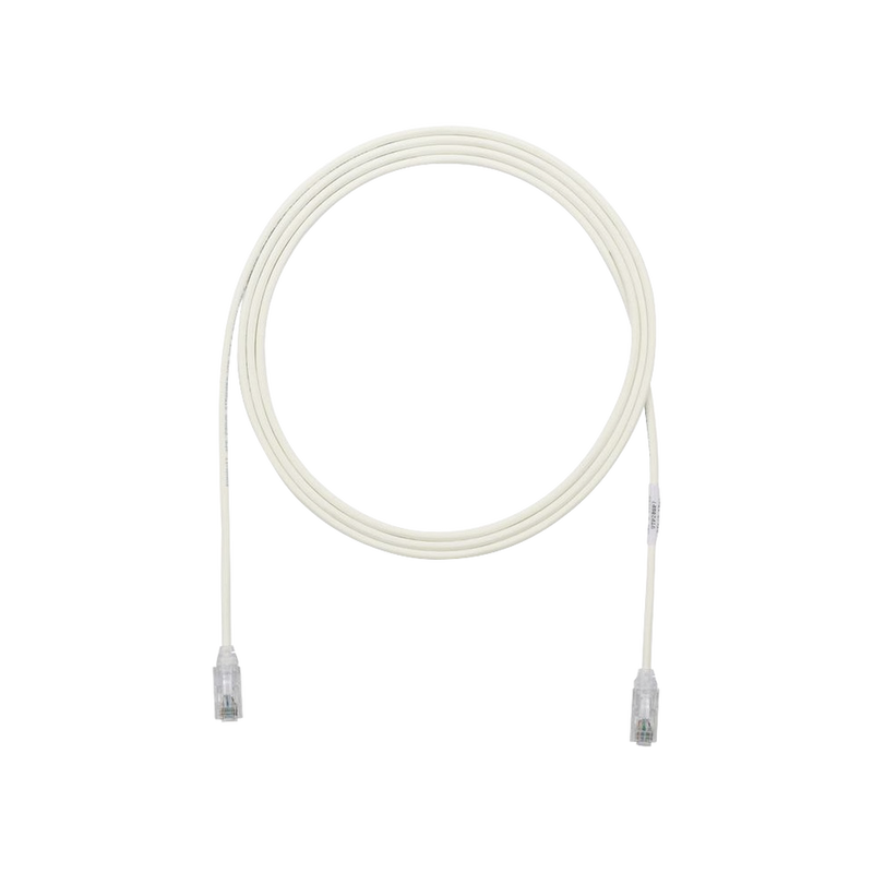 Patch Cord TX6 UTP Cat6 Diámetro Reducido (28AWG) Color Blanco Mate 10ft - SILYMX
