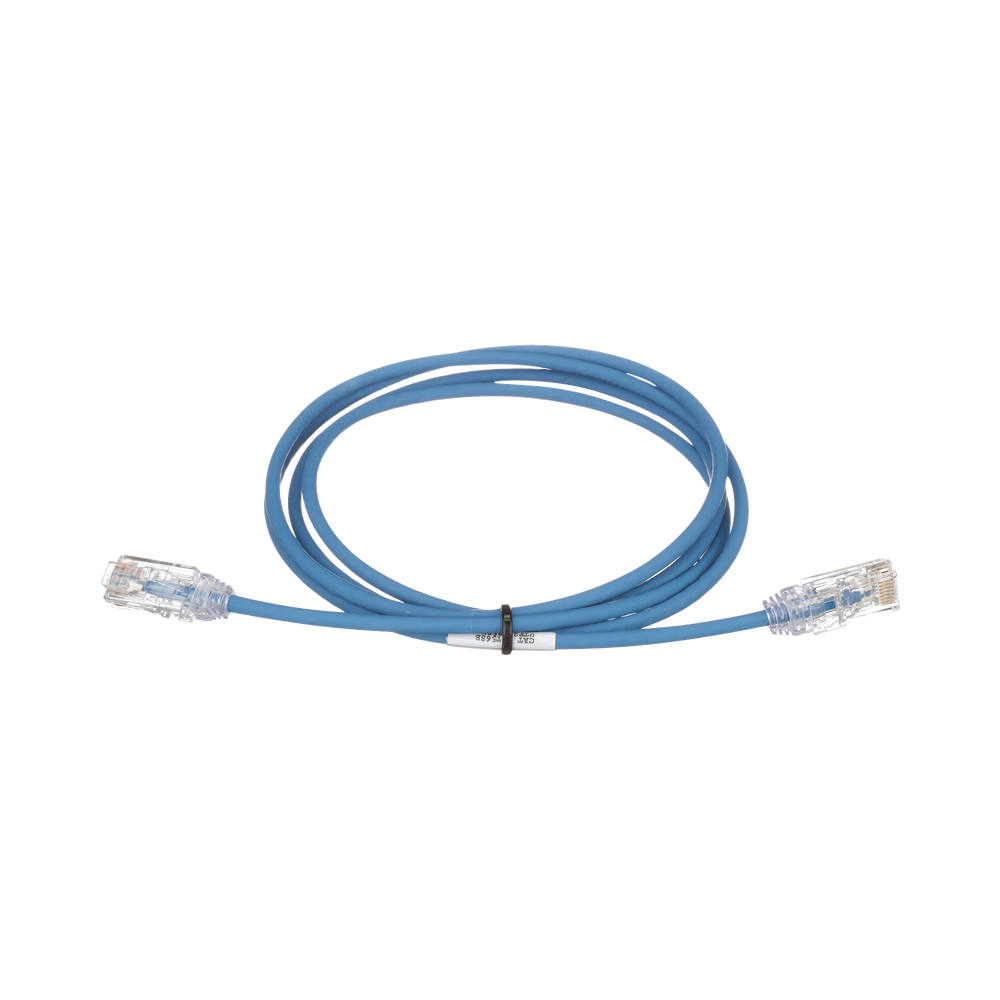 Patch Cord TX6 UTP Cat6 Diámetro Reducido (28AWG) Color Azul 10ft - SILYMX