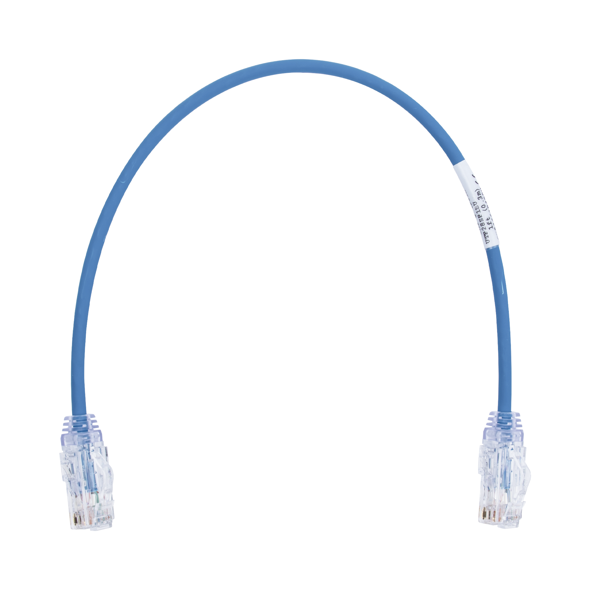Patch Cord TX6 UTP Cat6 Diámetro Reducido (28AWG) Color Azul 1ft - SILYMX