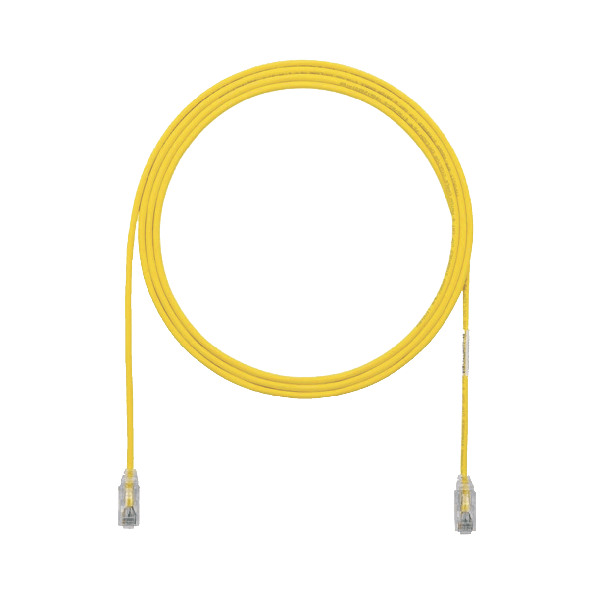 Patch Cord Tx6 Utp Cat6 Diámetro Reducido (28Awg) Color Amarillo 1Ft - SILYMX
