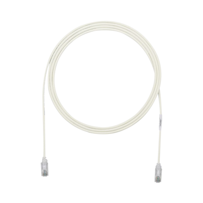 Patch Cord TX6 UTP Cat6 Diámetro Reducido (28AWG) Color Blanco Gris 7ft - SILYMX