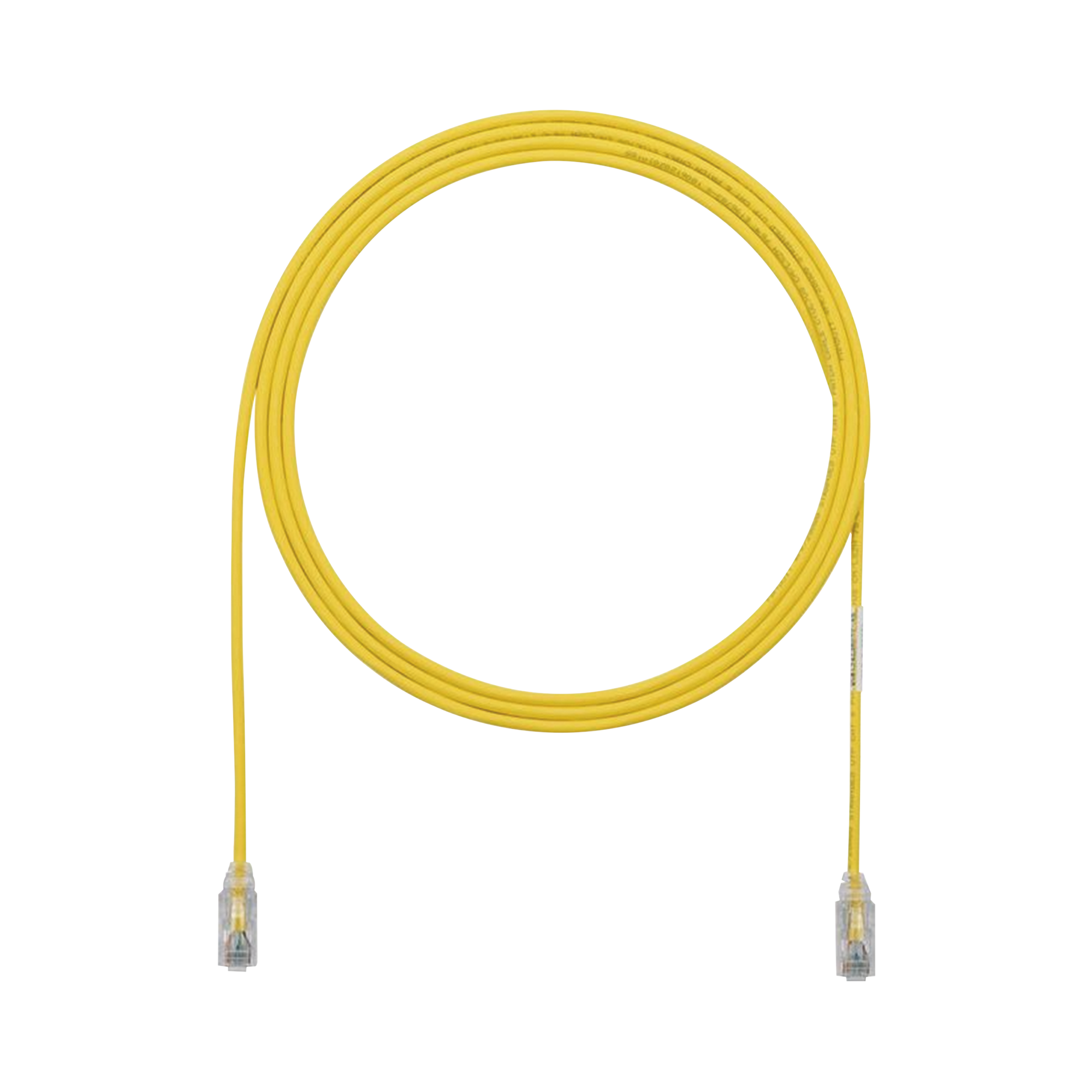 Patch Cord TX6 UTP Cat6 Diámetro Reducido (28AWG) Color Amarillo 7ft - SILYMX