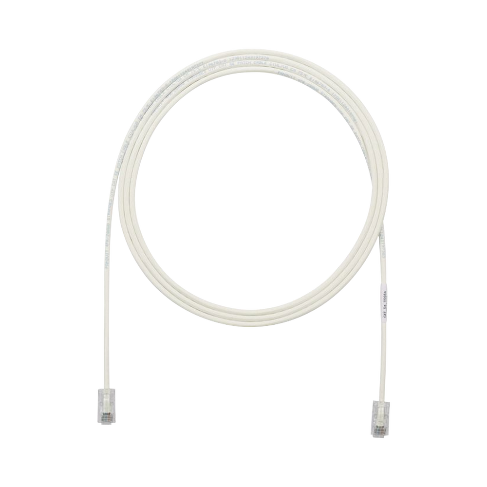 Patch Cord UTP Cat6A CM/LSZH Diámetro Reducido (28AWG) Color Blanco Mate 10ft - SILYMX