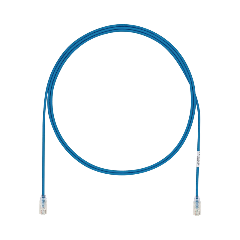Patch Cord UTP Cat6A CM/LSZH Diámetro Reducido (28AWG) Color Azul 5ft - SILYMX