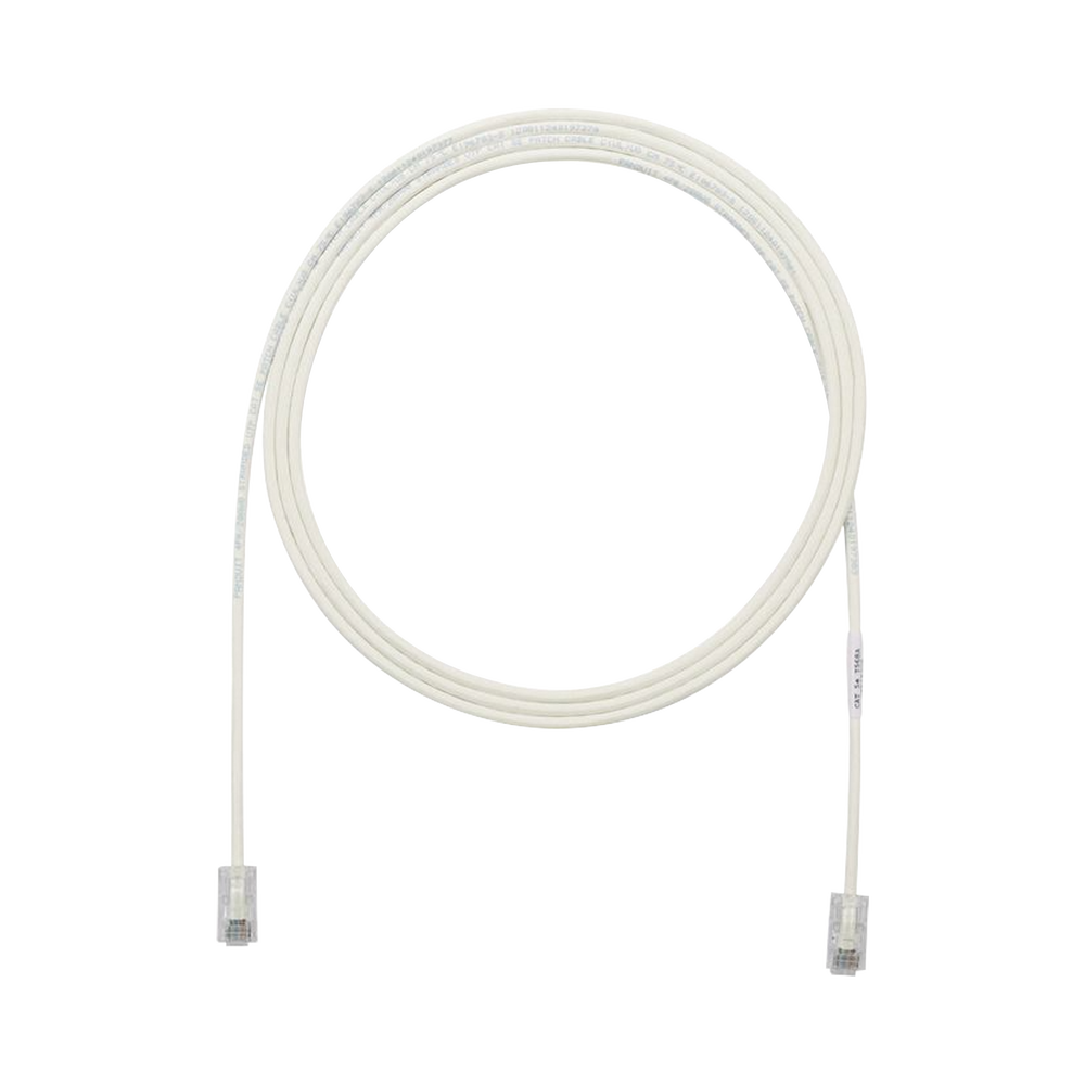 Patch Cord UTP Cat6A CM/LSZH Diámetro Reducido (28AWG) Color Blanco Mate 7ft - SILYMX