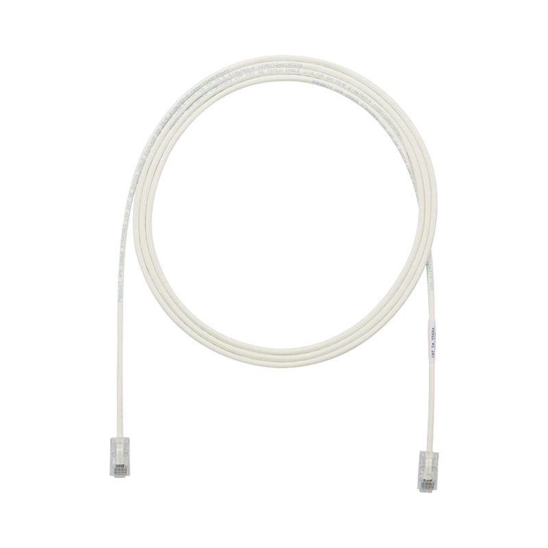 Patch Cord UTP Cat6A CM/LSZH Diámetro Reducido (28AWG) Color Blanco Mate 7ft - SILYMX