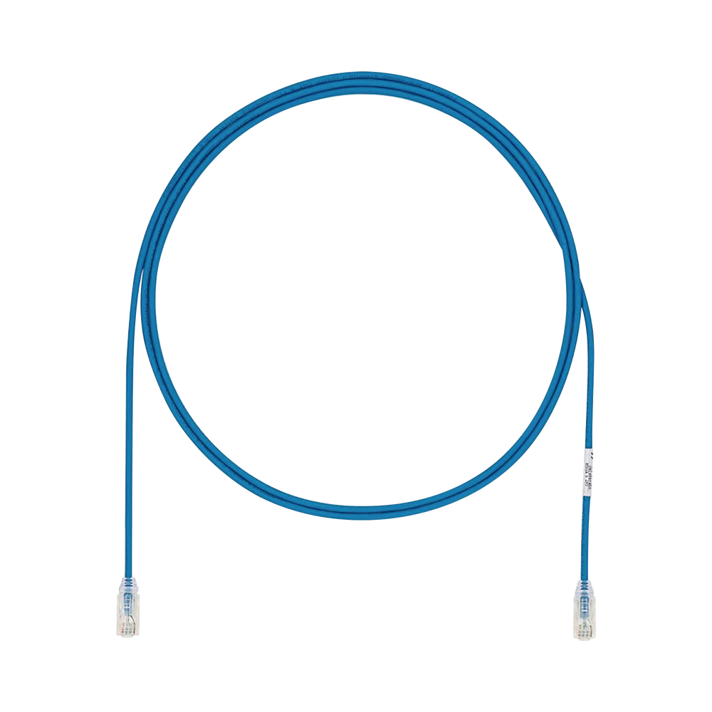 Patch Cord UTP Cat6A CM/LSZH Diámetro Reducido (28AWG) Color Azul 7ft - SILYMX