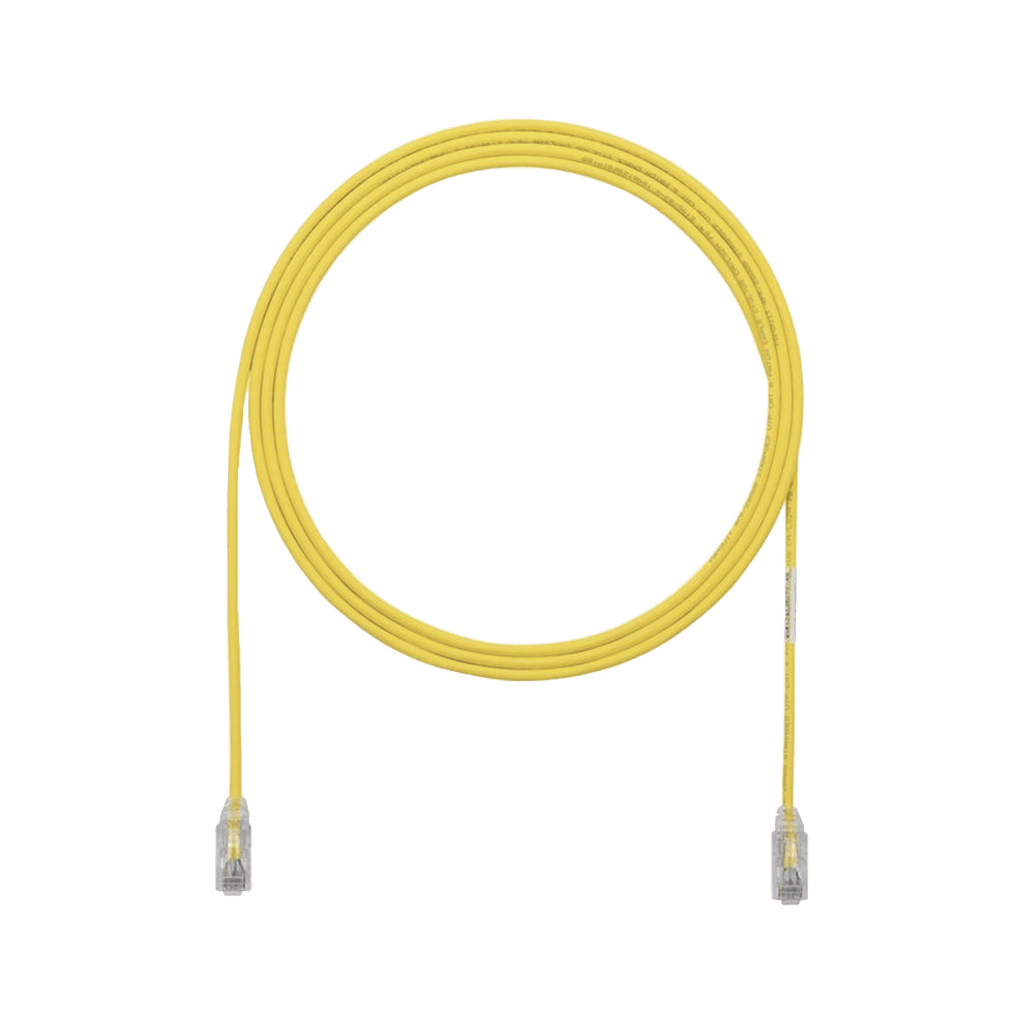 Patch Cord UTP Cat6A, CM/LSZH, Diámetro Reducido (28AWG), Color Amarillo, 7ft