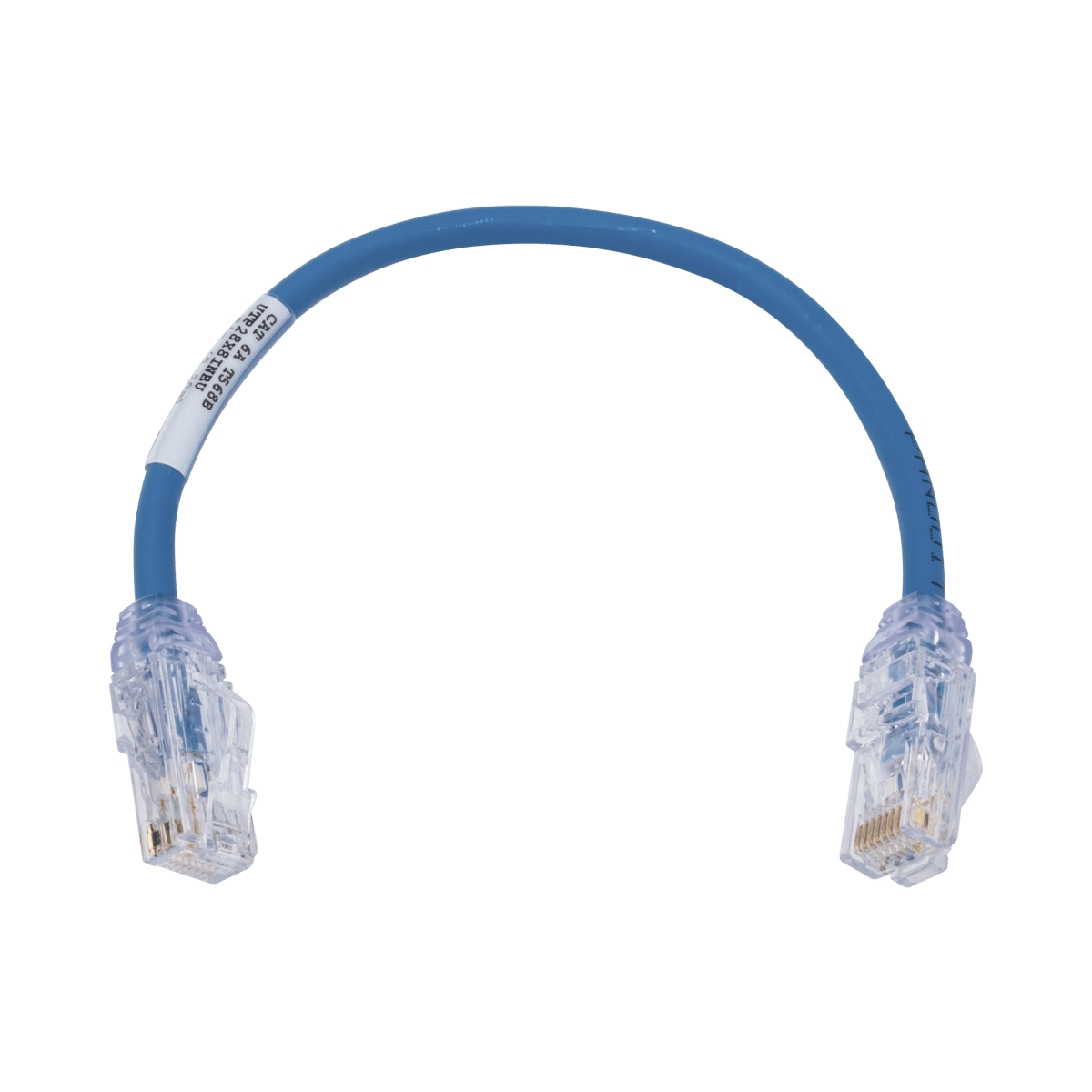 Patch Cord UTP, Cat6A, Diámetro Reducido (28 AWG), CM/LSZH, Color Azul, 8in (20.3cm) - SILYMX