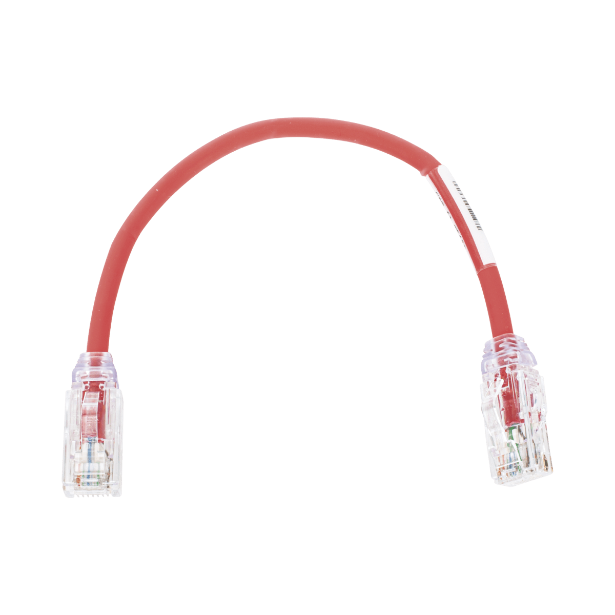 Patch Cord UTP, Cat6A, Diámetro Reducido (28 AWG), CM/LSZH, Color Rojo, 8in (20.3cm) - SILYMX