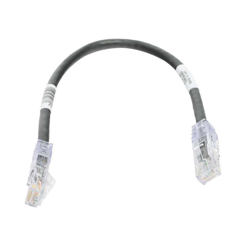 Patch Cord TX6 UTP Cat6 24 AWG CM/LSZH Color Negro 1ft - SILYMX
