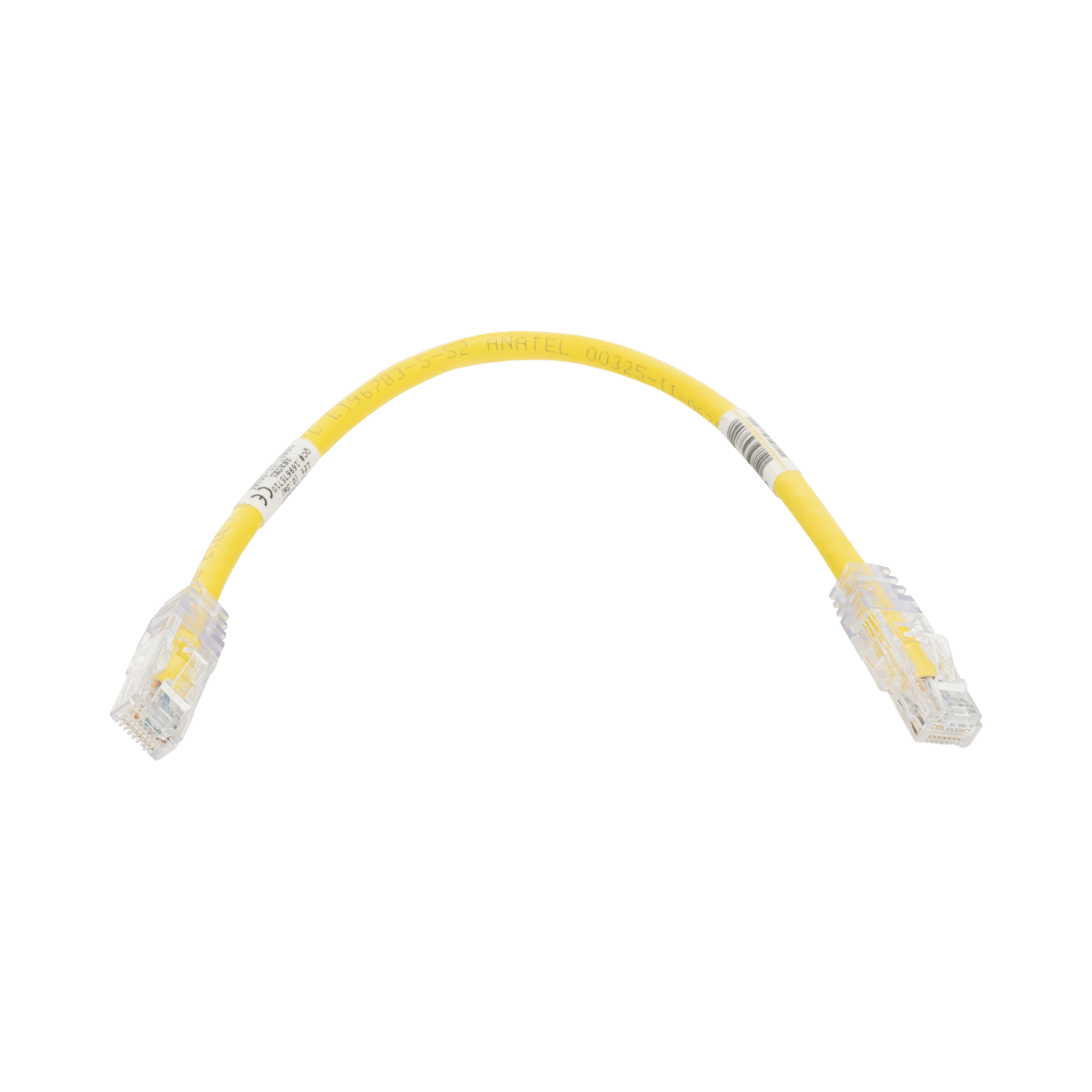 Patch Cord TX6, UTP Cat6, 24 AWG, CM/LSZH, Color Amarillo, 1ft - SILYMX