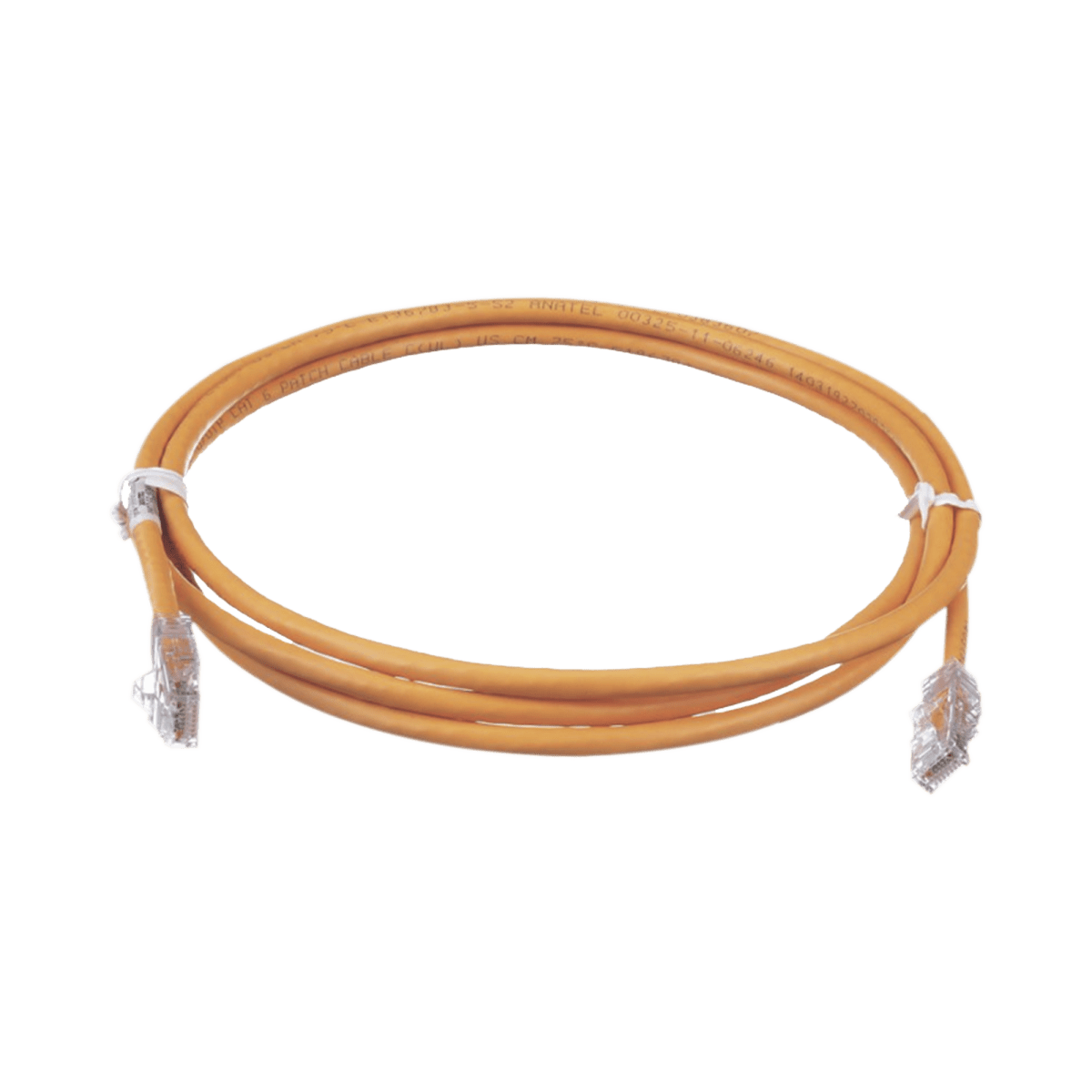 Patch Cord TX6, UTP Cat6, 24 AWG, CM/LSZH, Color Naranja, 7ft - SILYMX