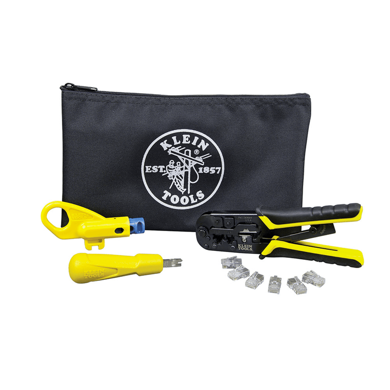 Kit de Instalación de cable UTP con Estuche (Desforrador + Ponchadora + Ponchadora 110). - SILYMX