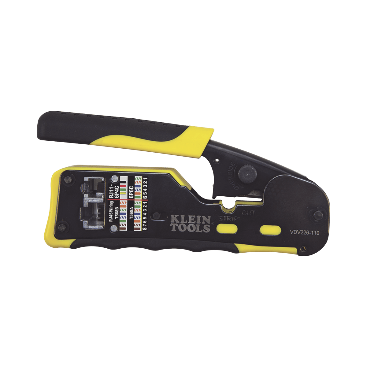 Ponchadora/Pelacables/Cortacables con Matraca para Conectores Pass-Thru RJ45 y Conectores Estándar RJ11/RJ12. - SILYMX