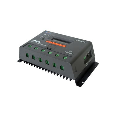 Controlador Solar de Carga y Descarga PWM 12/24V 30A con Display, Parámetros Configurables - SILYMX
