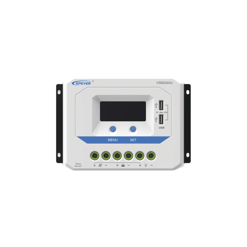 Controlador Solar de Carga EPEVER PWM 12/24V 60 A Salida USB con Display VS-6024-AU - SILYMX