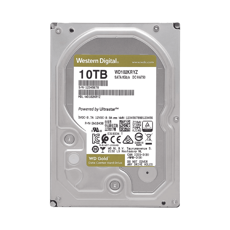 Disco Duro de 10TB 7200RPM para Servidor Western Digital WD Gold 3.5" 6TB, SATA III 6 Gbit/s 128MB Caché - SILYMX