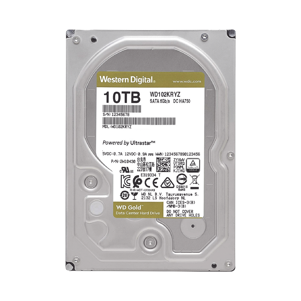 Disco Duro de 10TB 7200RPM para Servidor Western Digital WD Gold 3.5" 6TB, SATA III 6 Gbit/s 128MB Caché