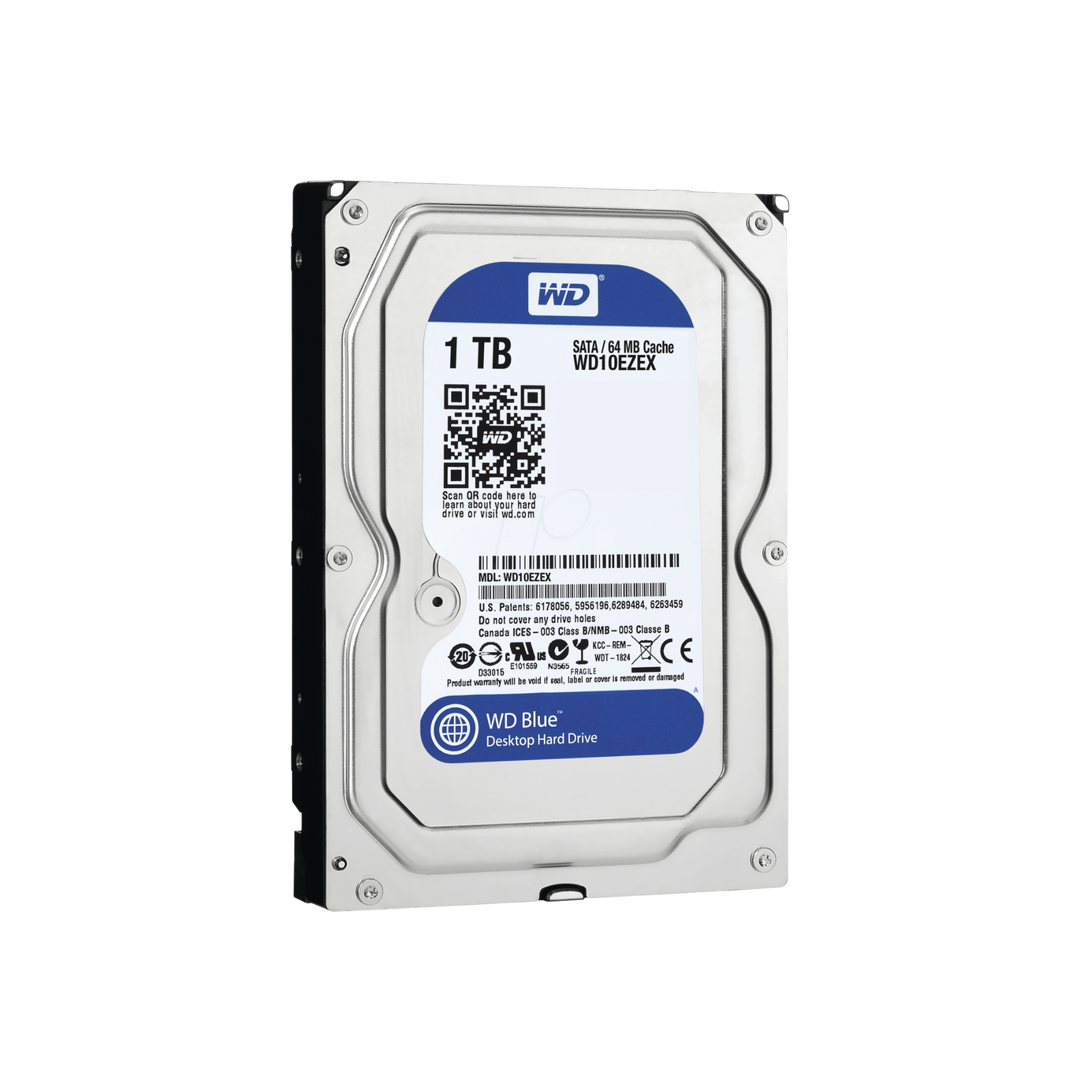 Disco Duro Interno de1 TB 7200RPM Western Digital WD Caviar Blue 3.5'' SATA III 6 Gbit/s 64MB Cache - SILYMX