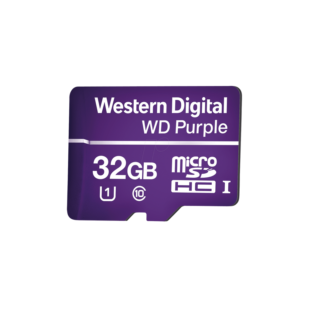 Memoria microSD de 32GB PURPLE Especializada Para Videovigilancia 10 VECES MAYOR DURACIÓN 3 AÑOS DE GARANTIA