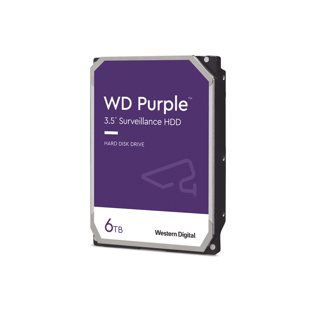 Disco Duro de 6TB 5400 RPM para Videovigilancia Western Digital WD Purple Surveillance 3.5" SATA 6 Gbit/s 256MB Caché WD64PURZ