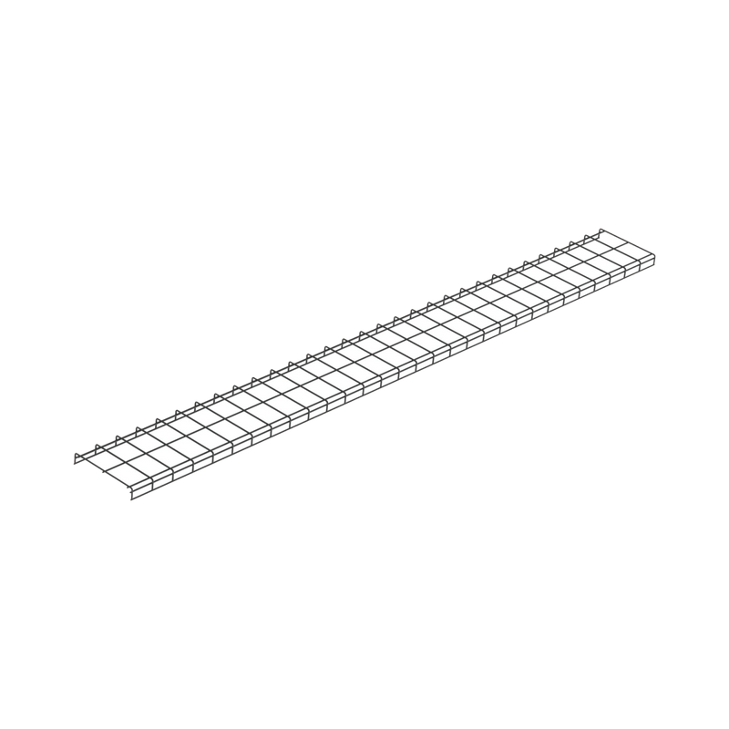 Charola para Canalización Wyr-Grid® Tipo Malla Con Pintura Electrostática en Color Negro 12 in (317.5 mm) de Ancho 53.1 mm de Alto y 3 m de Largo - SILYMX