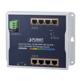 Switch Industrial PoE Administrable de Pared Capa 2, 8 Puertos Gigabit PoE 802.3at y 2 Puertos 100/1000X SFP - SILYMX