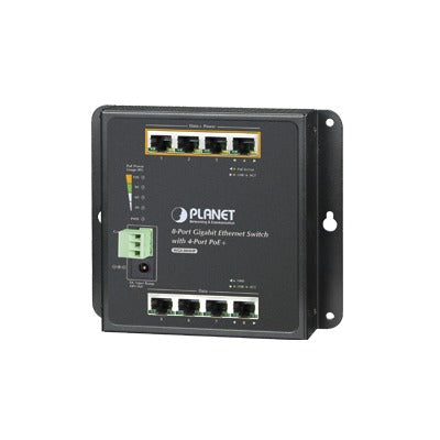 Switch Industrial de Pared de 8 Puertos Gigabit con 4 Puertos PoE+ 802.3at - SILYMX