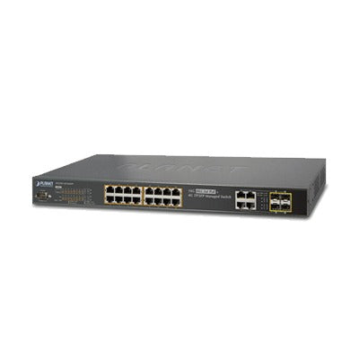 Switch Administrable 16 puertos 10/100/1000Mbps 802.3at PoE + 4 puertos GigabitTP/SFP Combo