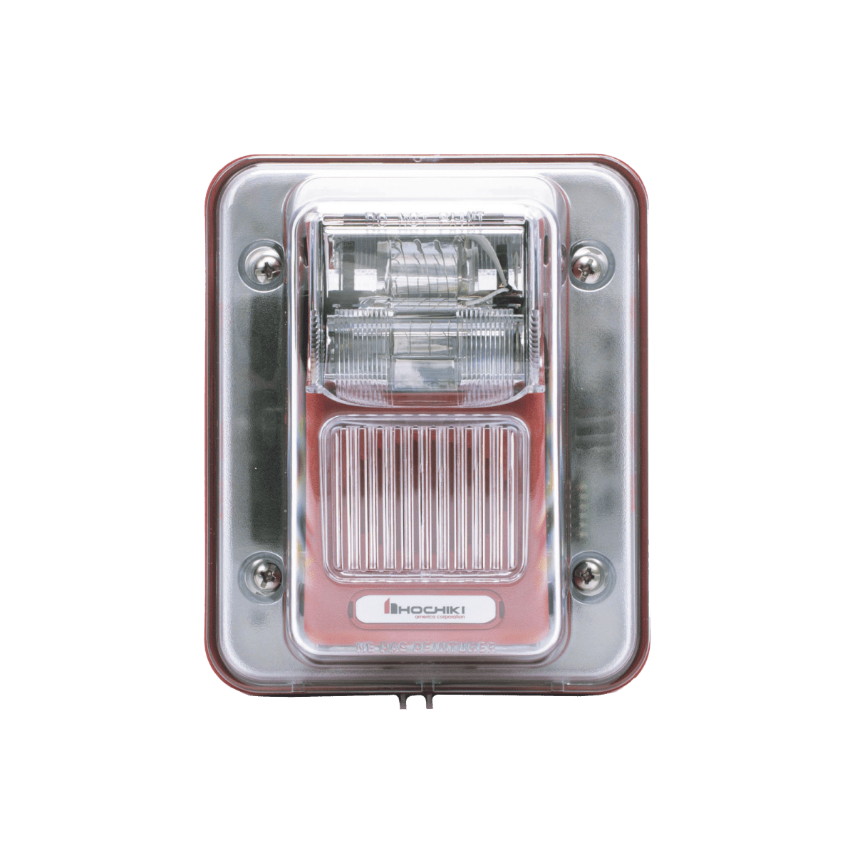 Sirena Estrobo para Exterior, Montaje en Muro, Color Rojo - SILYMX