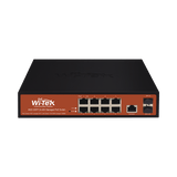 Switch Administrable de 8 puertos Gigabit Ethernet con PoE 802.3 af/at y 24V Pasivo + 2 SFP Gigabit, 150 W - SILYMX