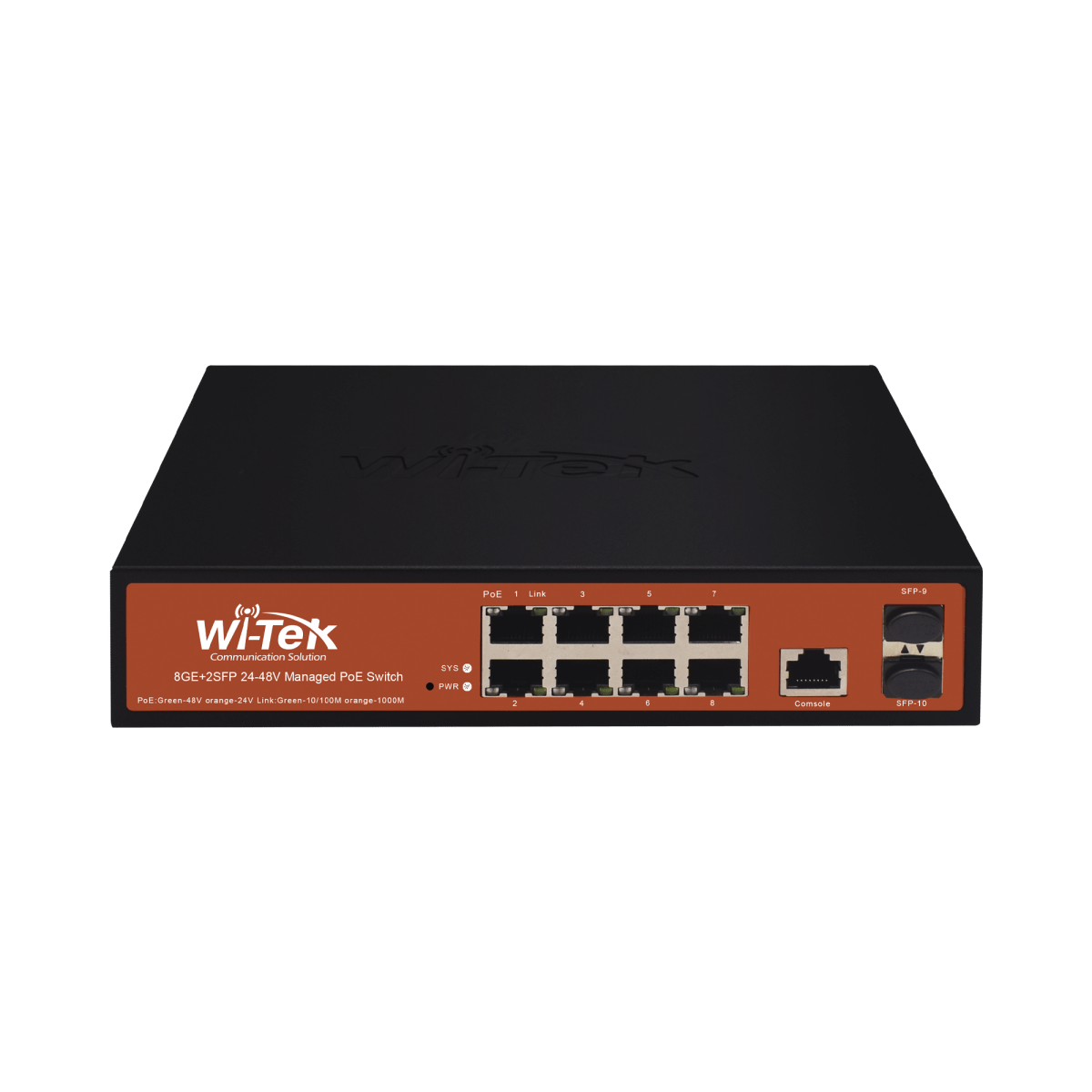 Switch Administrable de 8 puertos Gigabit Ethernet con PoE 802.3 af/at y 24V Pasivo + 2 SFP Gigabit, 150 W - SILYMX