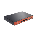 Switch Administrable Capa 2 de 8 puertos 10/100/1000 PoEaf/at + 2 x SFP Gigabit, con respaldo para energía solar - SILYMX