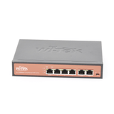 Switch PoE (802.3af/at/bt) / No administrable de largo alcance / Hasta 250m / 4x10/100Mbps (PoE) + 2x10/100Mbps Uplink / Presupuesto 65 W - SILYMX