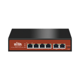 Switch PoE (802.3af/at/bt) / No administrable de largo alcance / Hasta 250m / 4x10/100Mbps (PoE) + 2x10/100Mbps Uplink / Presupuesto 65 W - SILYMX