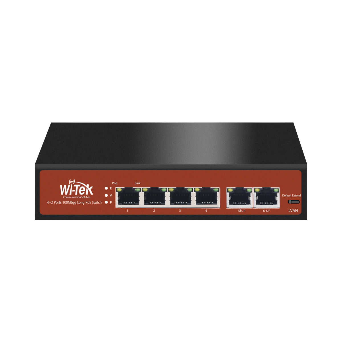 Switch PoE (802.3af/at/bt) / No administrable de largo alcance / Hasta 250m / 4x10/100Mbps (PoE) + 2x10/100Mbps Uplink / Presupuesto 65 W - SILYMX
