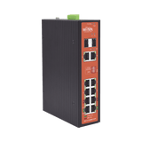 Switch Industrial PoE++ y pasivo de 24V, no administrable con 8 puertos Gigabit + 2 SFP combo - SILYMX