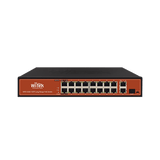 Switch PoE (802.3af/at/bt) no administrable de largo alcance, hasta 250m, 16 x 10/100Mbps (PoE) + 2 x 100/1000Mbps + 1 x SFP, 200 W - SILYMX