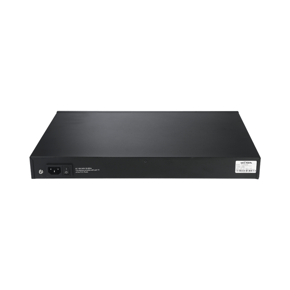 Switch PoE (802.3af/at/bt) / No administrable de largo alcance / Hasta 250m / Con 24 x 10/100Mbps + 2 x SFP Gigabit Combo / 250 W - SILYMX