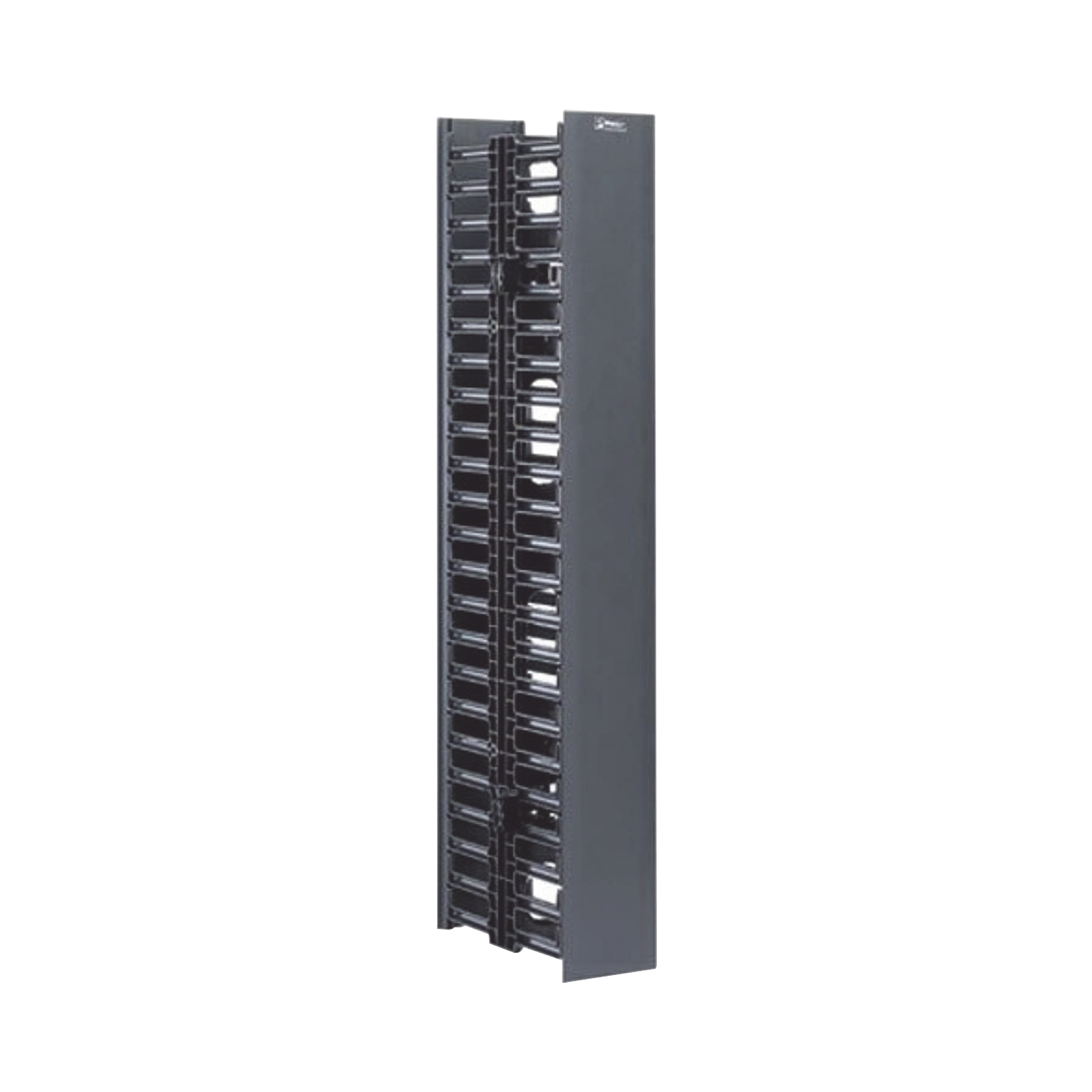 Organizador Vertical Doble Netrunner De 22.5 Ur 4.9In De Ancho Color Negro - SILYMX