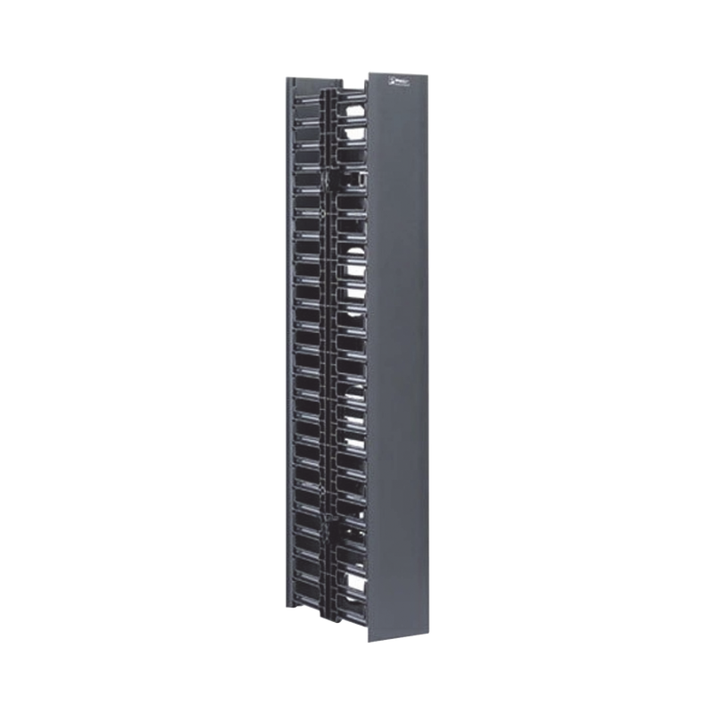 Organizador Vertical Doble Netrunner De 22.5 Ur 4.9In De Ancho Color Negro - SILYMX