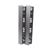 Organizador Vertical Doble Panduit Netrunner Para Rack Abierto De 45 Unidades 4.9In De Ancho Color Negro WMPV45E - SILYMX