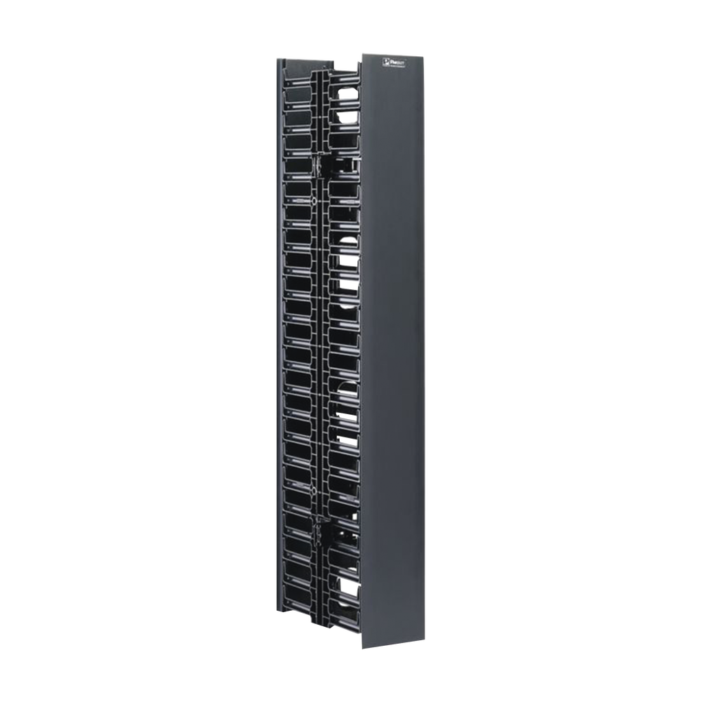 Organizador Vertical Doble Panduit Netrunner Para Rack Abierto De 45 Unidades 4.9In De Ancho Color Negro WMPV45E - SILYMX