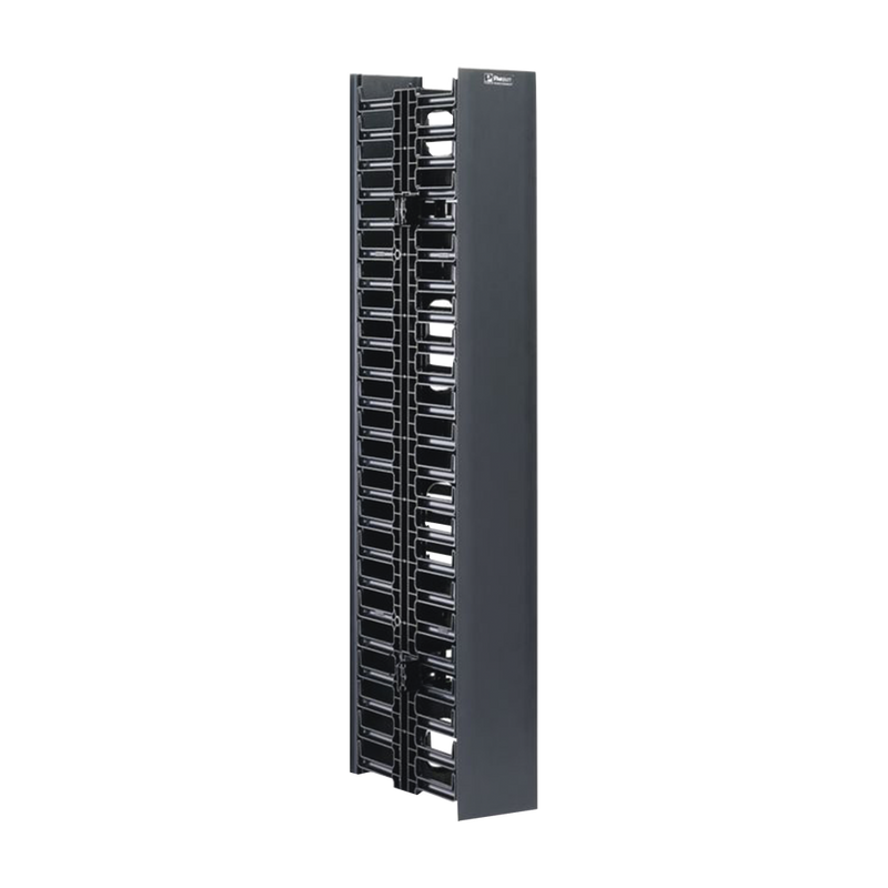 Organizador Vertical Doble Panduit Netrunner Para Rack Abierto De 45 Unidades 4.9In De Ancho Color Negro WMPV45E - SILYMX